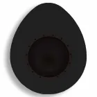 Bioetanolowy kominek z malowanej stali o owalnej ścianie - Guiscard Viadurini