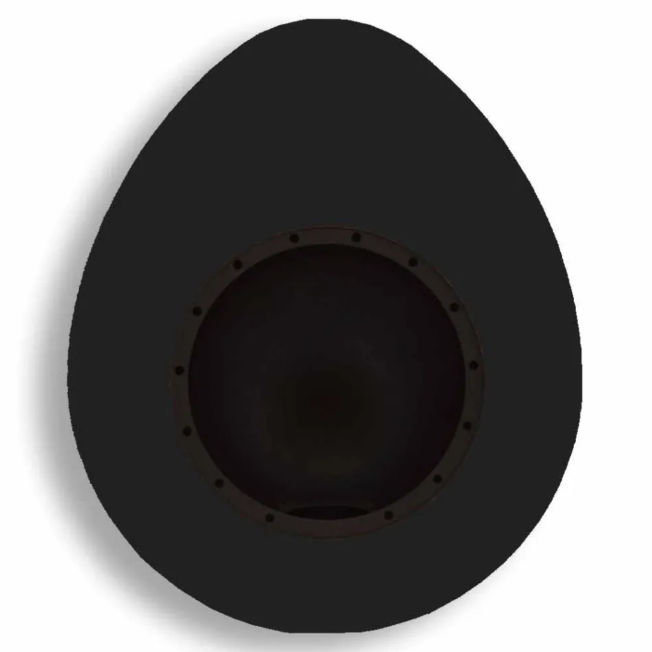 Bioetanolowy kominek z malowanej stali o owalnej ścianie - Guiscard Viadurini