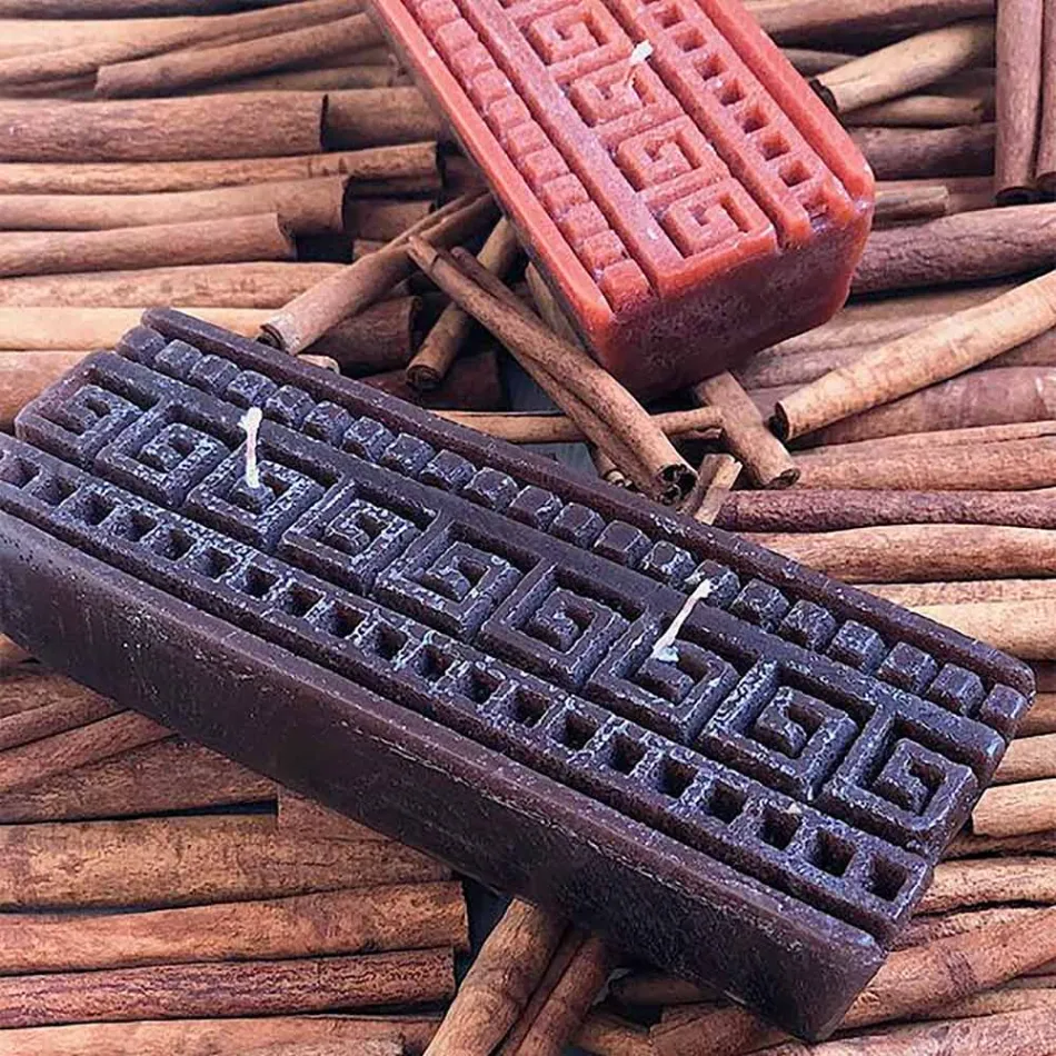 Prostokątna świeca zapachowa Artisan o zapachu cynamonu Made in Italy - Alissa Viadurini