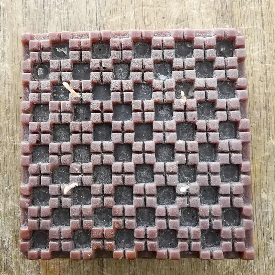 Świeca woskowa zapachowa cynamonowa z 4 knotami Made in Italy - Yuma Viadurini