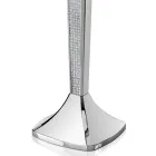 Luksusowe 3-rzędowe świeczniki ze srebrnego metalu z brokatem - Sbrillo Viadurini