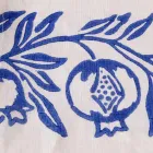 Lniane płótno włoskiego rzemiosła z ręcznie nadrukowanym wzorem - znaki towarowe Viadurini