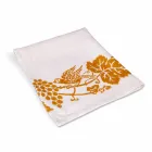 Lniane płótno włoskiego rzemiosła z ręcznie nadrukowanym wzorem - znaki towarowe Viadurini