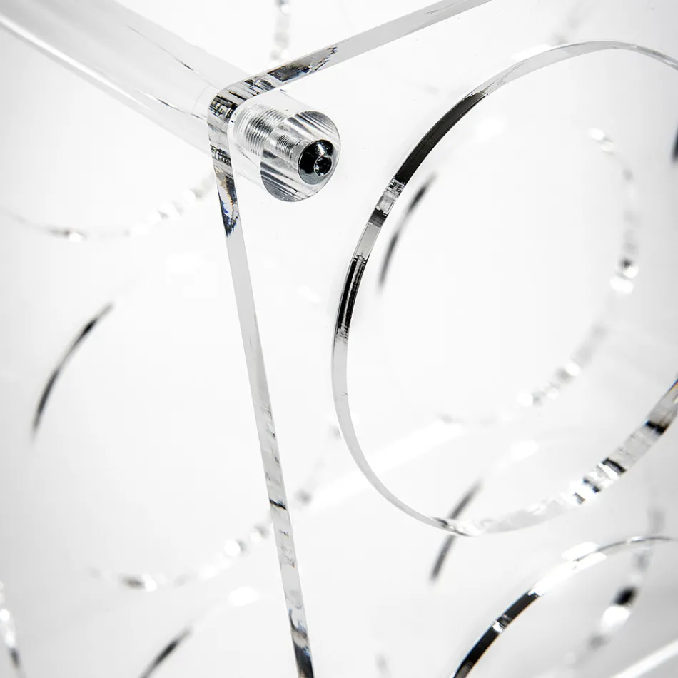 Przezroczysty uchwyt na butelkę z pleksi Made in Italy - Whines Viadurini