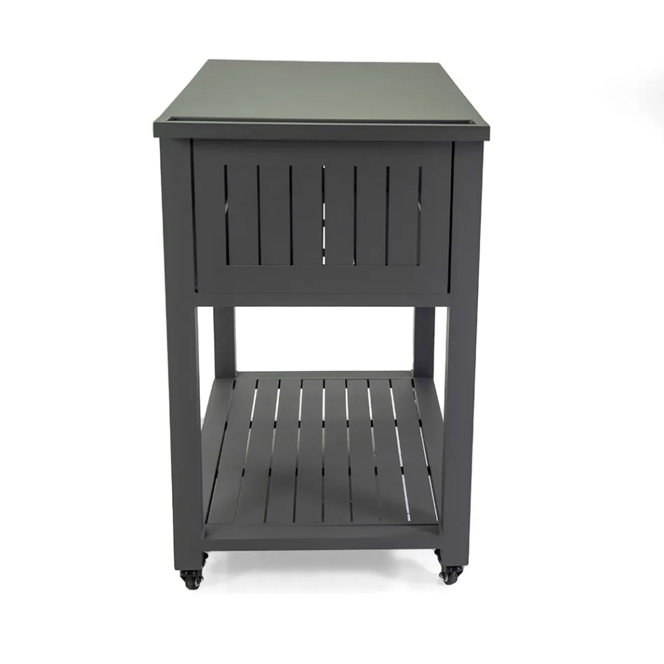 Wózek zewnętrzny z malowanego aluminium z różnymi wykończeniami - Hotel Viadurini