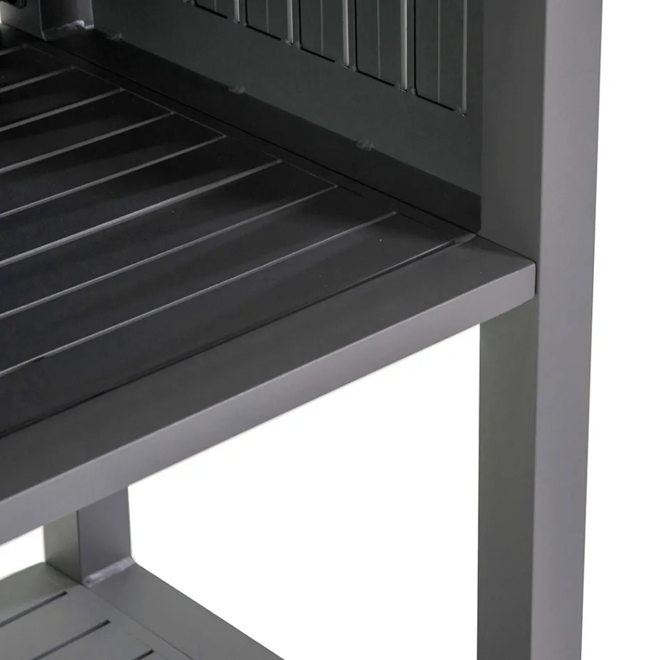 Wózek zewnętrzny z malowanego aluminium z różnymi wykończeniami - Hotel Viadurini