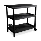 Wózek aluminiowy z różnymi wykończeniami, kółkami i 3 półkami - namiot Viadurini