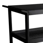 Wózek aluminiowy z różnymi wykończeniami, kółkami i 3 półkami - namiot Viadurini