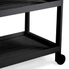 Wózek aluminiowy z różnymi wykończeniami, kółkami i 3 półkami - namiot Viadurini