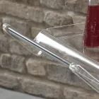 Składany wózek w przezroczystym akrylu kryształowym 2 tace - Arystokles Viadurini