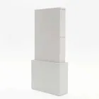 Wózek wysuwany z białej melaminy Columbus o otwartych porach Viadurini