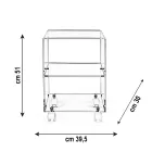 Wózek przedmiotowy z kółkami z pleksiglasu Made in Italy - Rudolf Viadurini