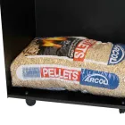 Metalowy wózek na woreczki na pellet z kółkami Made in Italy - Pinguino Viadurini