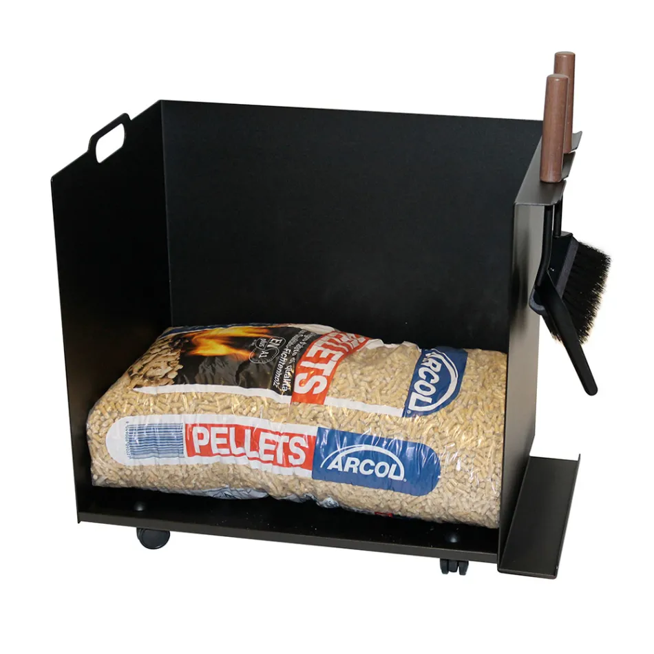 Metalowy wózek na woreczki na pellet z kółkami Made in Italy - Pinguino Viadurini