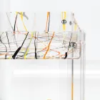 Przezroczysty wózek na żywność z pleksiglasu Made in Italy - Galatius Viadurini