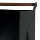 Wózek na drewno z szufladą i kółkami Made in Italy - Alpaca Viadurini