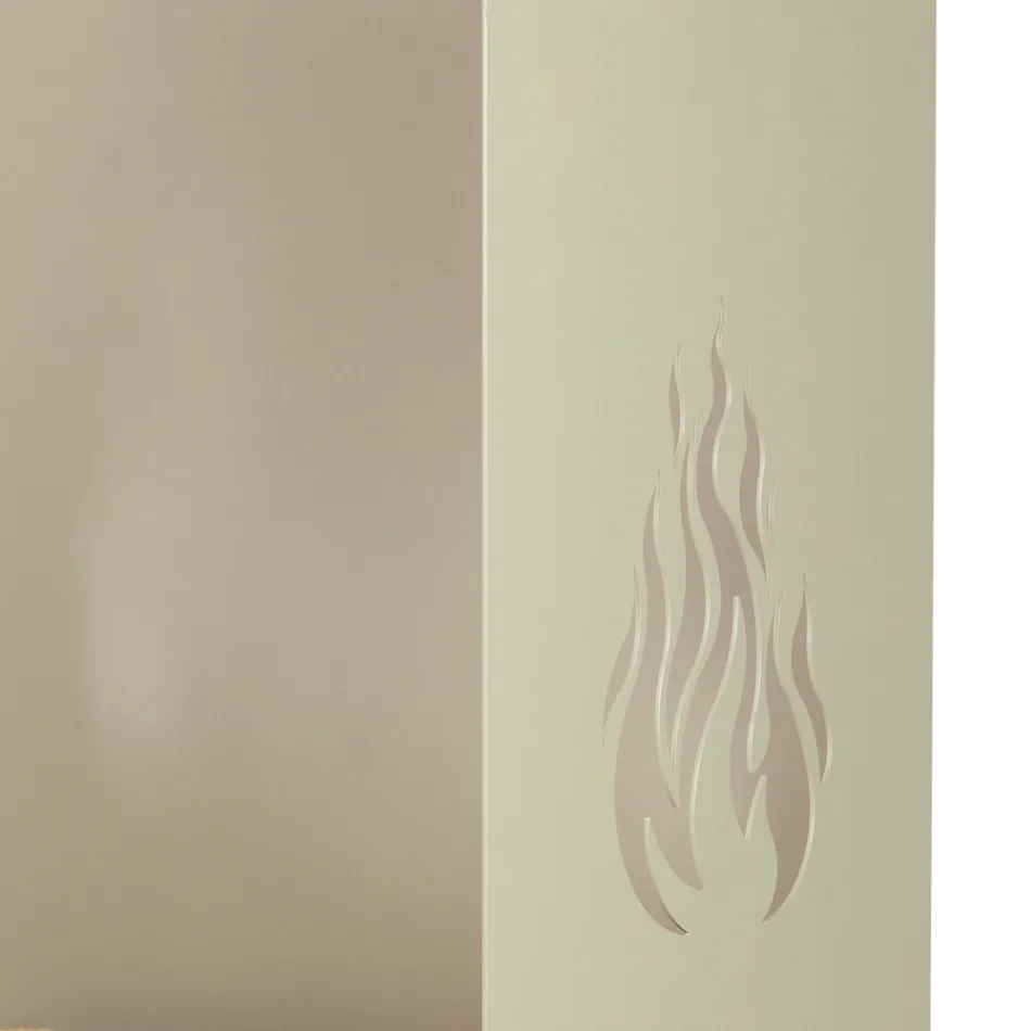 Wózek na drewno z szufladą i kółkami Made in Italy - Alpaca Viadurini