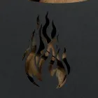 Wózek metalowy, drewniany z półką i 4 kołami Made in Italy - Geco Viadurini