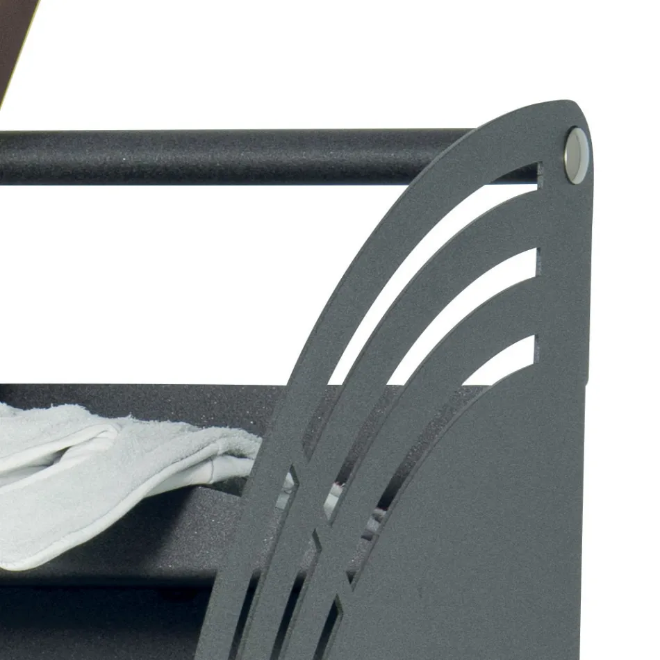 Wózek metalowy, drewniany z półką i 4 kołami Made in Italy - Geco Viadurini