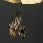 Wózek z drewna i metalu na 4 kołach Made in Italy - Coccinella Viadurini