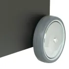 Metalowy drewniany wózek z 4 kołami Made in Italy - Coccinella Viadurini