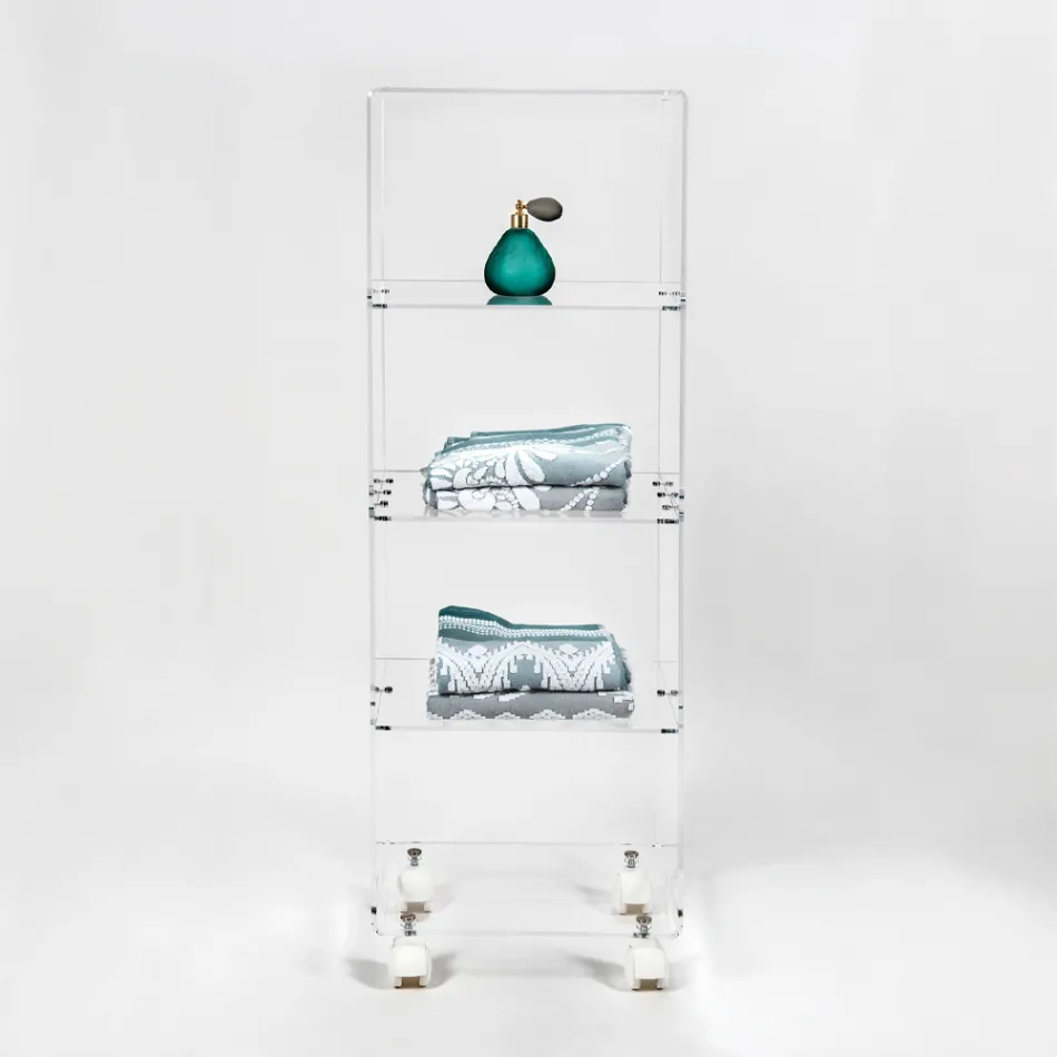 Wózek kuchenny z pleksiglasu Made in Italy - Ercolano Viadurini