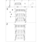Wózek spożywczy ze złotym wykończeniem o strukturze żelaza - Viviana Viadurini