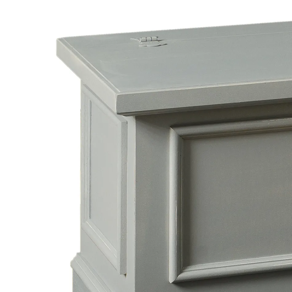 Skrzynia o konstrukcji z litej topoli Made in Italy - Dievis Viadurini