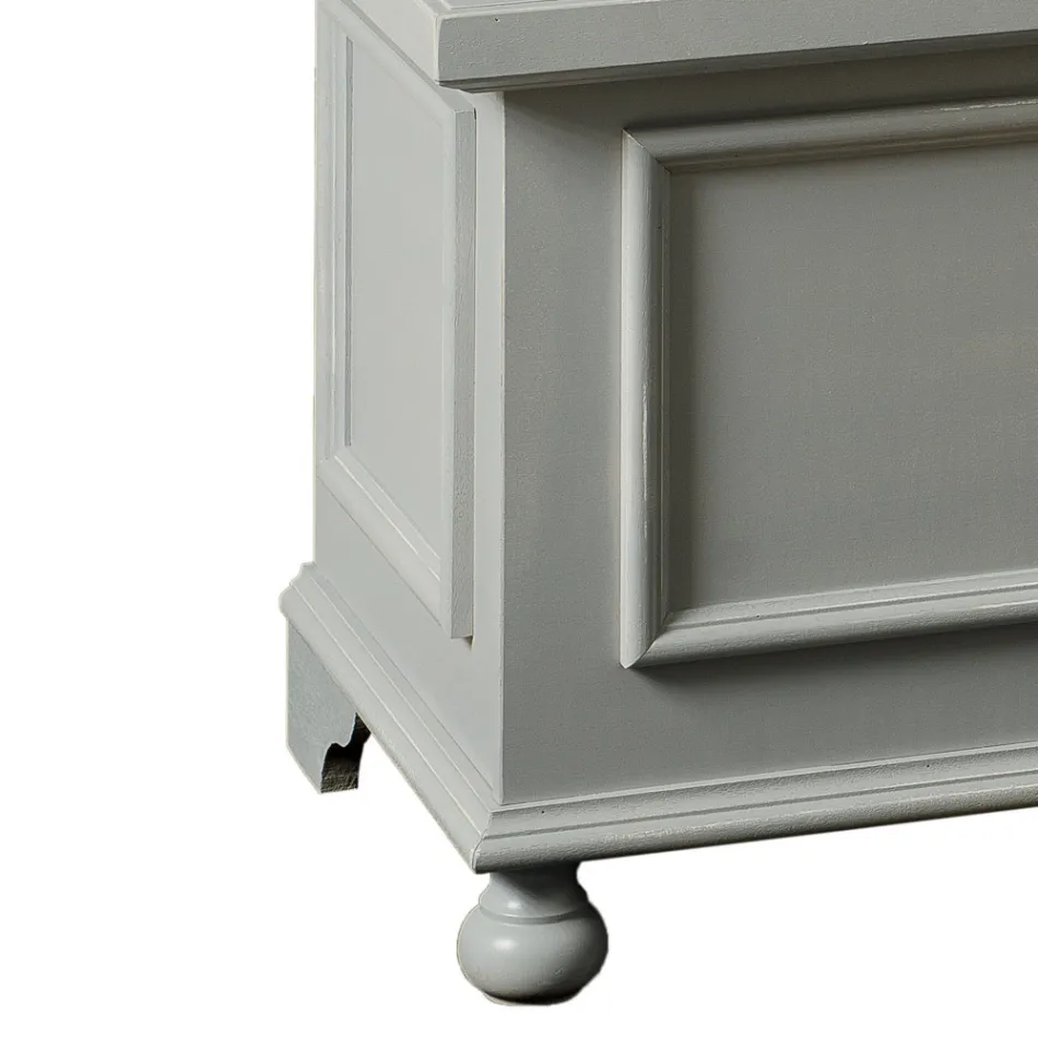 Skrzynia o konstrukcji z litej topoli Made in Italy - Dievis Viadurini