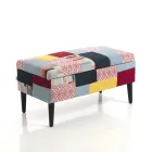 Skrzynia do przechowywania z patchworkowej tkaniny - Bromo Viadurini