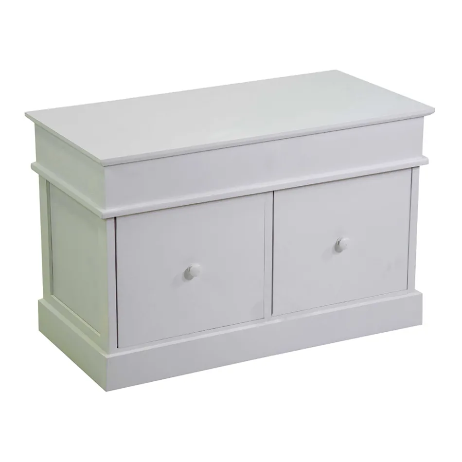 Drewniana komoda wewnętrzna z 2 szufladami - Meduse Viadurini