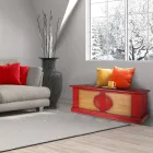 Skrzynia z fornirowanego drewna z różnymi wykończeniami Made in Italy - Krishna Viadurini