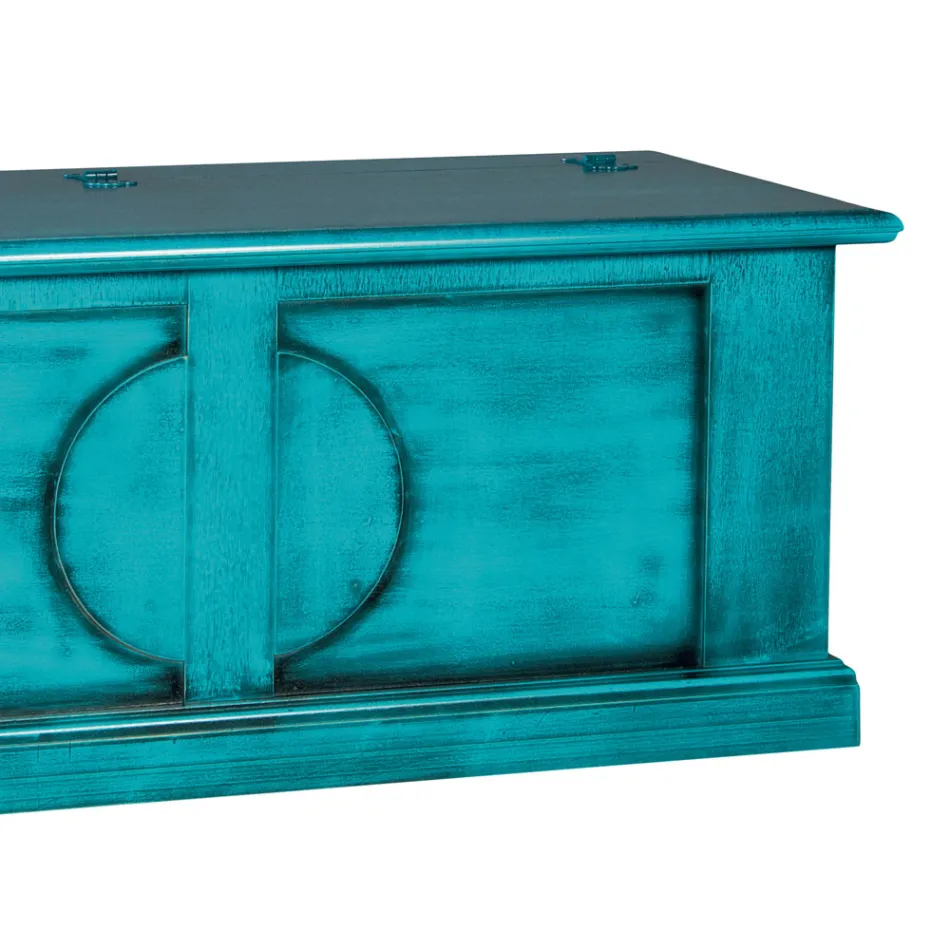 Skrzynia z fornirowanego drewna z różnymi wykończeniami Made in Italy - Krishna Viadurini