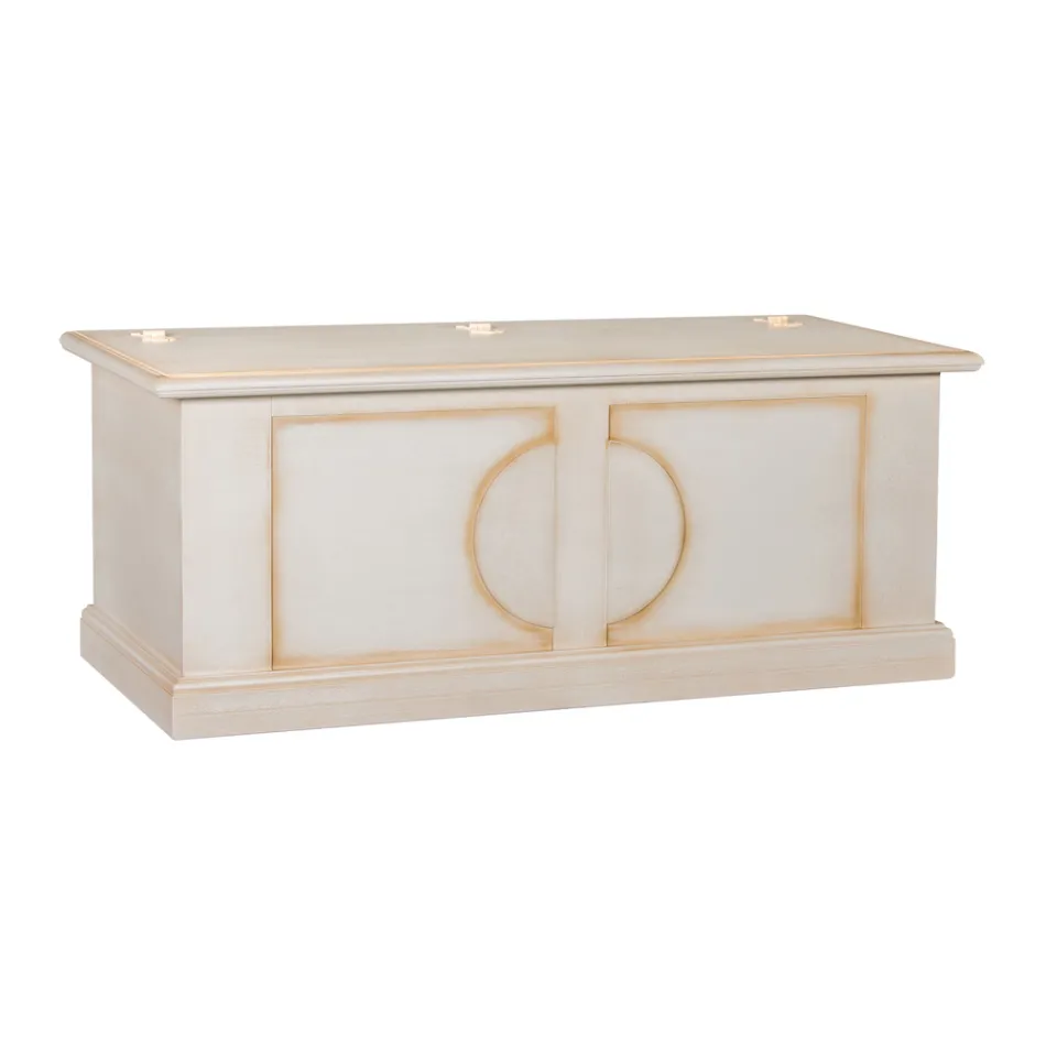 Skrzynia z fornirowanego drewna z różnymi wykończeniami Made in Italy - Krishna Viadurini