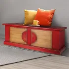 Skrzynia z fornirowanego drewna z różnymi wykończeniami Made in Italy - Krishna Viadurini