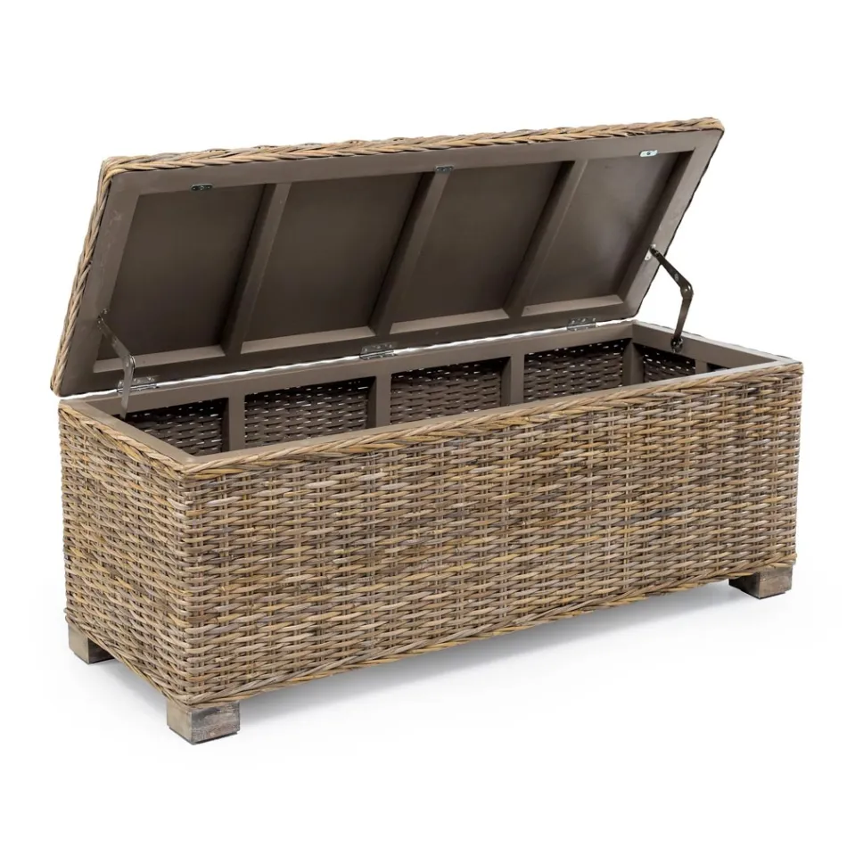 Skrzynia zewnętrzna z naturalnego włókna Kubù - Nogitsune Viadurini