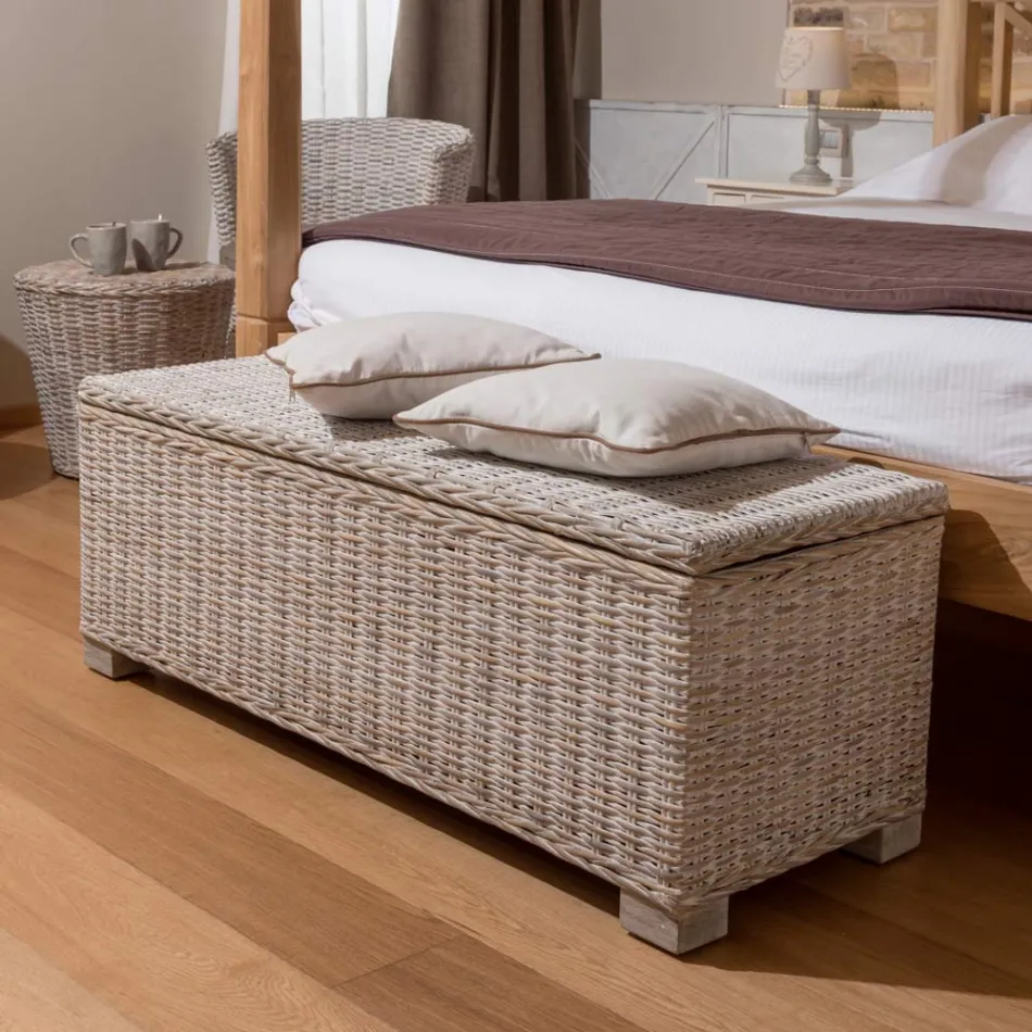 Skrzynia zewnętrzna z naturalnego włókna Kubù - Nogitsune Viadurini