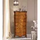 Komoda z 7 szufladami z inkrustowanego drewna orzechowego Made in Italy - Commodus Viadurini