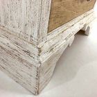 Komoda rzemieślnicza z 4 szufladami z białego drewna Made in Italy - Manhattan Viadurini