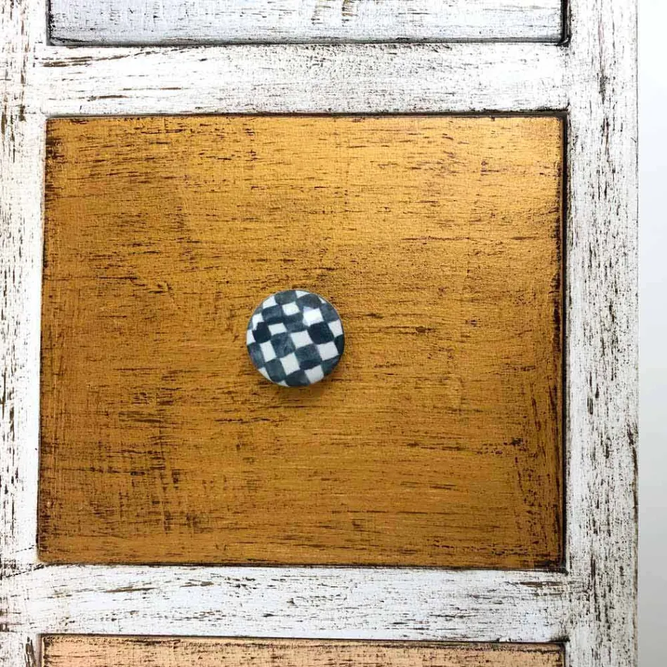 Komoda rzemieślnicza z litego drewna z 9 szufladami Made in Italy - Pierrot Viadurini