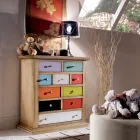 Komoda z szufladami we wszystkich kolorach i różnymi uchwytami Made in Italy - Aditya Viadurini