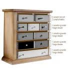 Komoda z szufladami we wszystkich kolorach i różnymi uchwytami Made in Italy - Aditya Viadurini