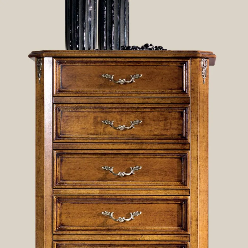 Klasyczna drewniana komoda z 7 lub 5 szufladami Made in Italy - Richard Viadurini