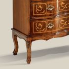 Komoda w stylu klasycznym z drewna z 3 szufladami Made in Italy - Elegant Viadurini