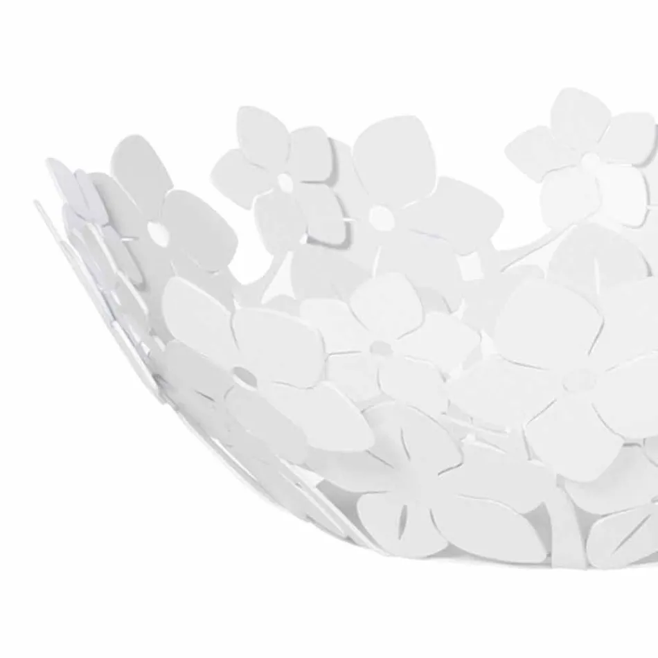 Centralny z kwiatami w błocie, białym lub niebieskim - Marken Viadurini