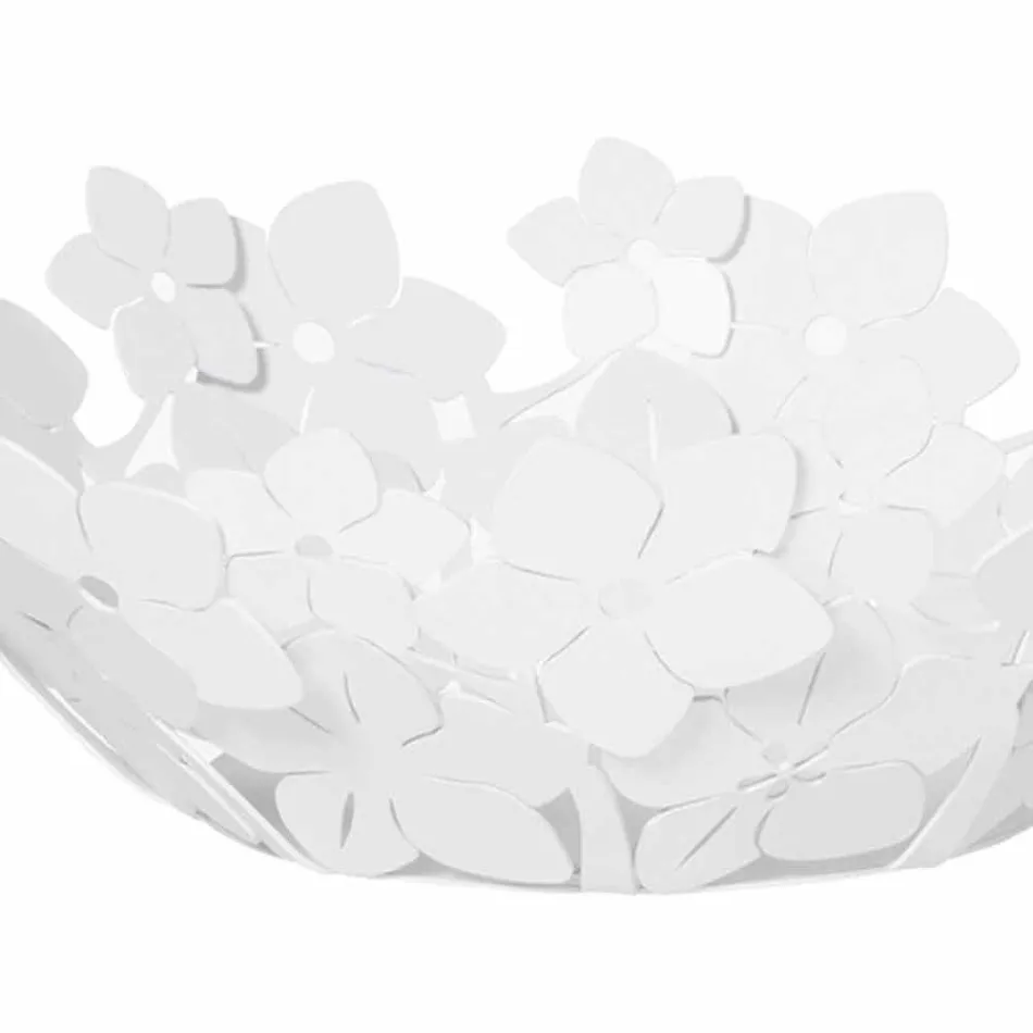 Centralny z kwiatami w błocie, białym lub niebieskim - Marken Viadurini