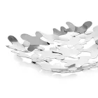 Kwadratowy element centralny Współczesny design zdobiony srebrnym metalem - Cordoba Viadurini