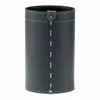 Kosz na odpadki z regenerowanej ręcznie robionej skóry Battista Viadurini