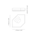 Szezlong ogrodowy narożny z tkaniny Made in Italy - Rubik Viadurini