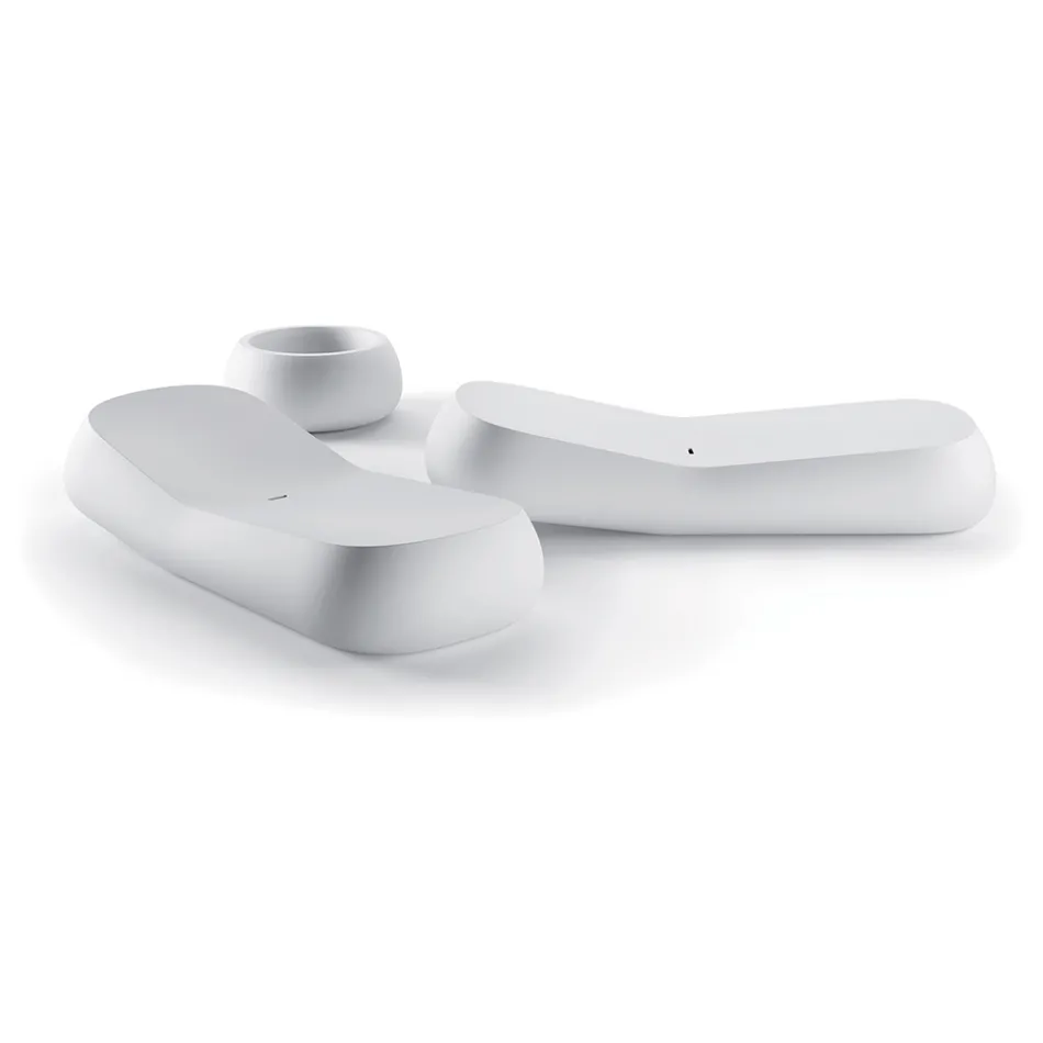 Designerski szezlong zewnętrzny z białego polietylenu Wyprodukowano we Włoszech - Ervin Viadurini